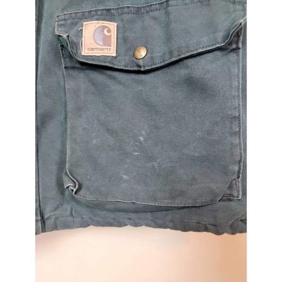 Vintage Carhartt Barn /Chore Zip and Snap Up Jacket Men's XL Green Cotton 1999 - Picture 3 of 10